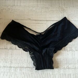 VS sexy black pantie matching bra above